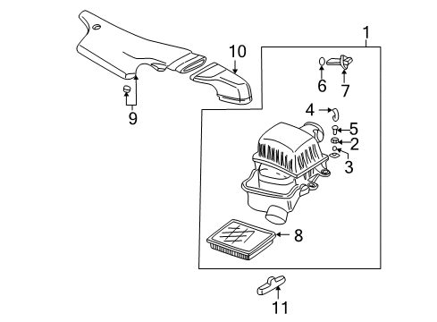 2006 BMW M3 Powertrain Control Intake Silencer Diagram for 13717853879