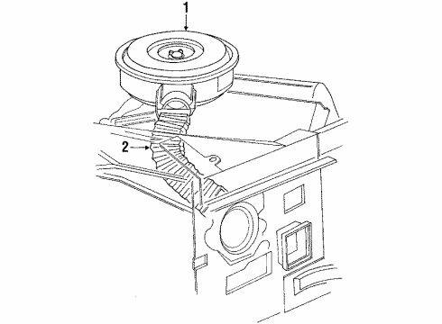 1991 Ford E-250 Econoline Club Wagon Air Inlet Air Duct Diagram for E3UZ9B676B