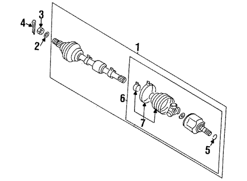 1996 Dodge Avenger Drive Axles - Front Front Drive-Cv Shaft Axle Assembly Diagram for MR196209