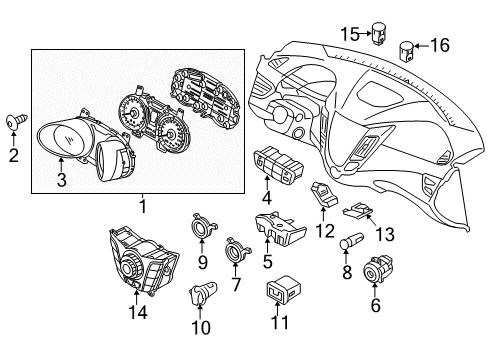 2013 Hyundai Veloster Ignition Lock Body & Switch Assembly-Steering & IGNTION Diagram for 81910-2V110