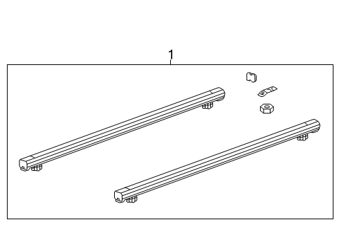 2019 Chevrolet Silverado 1500 Exterior Trim - Pick Up Box Cross Bar Diagram for 84065979