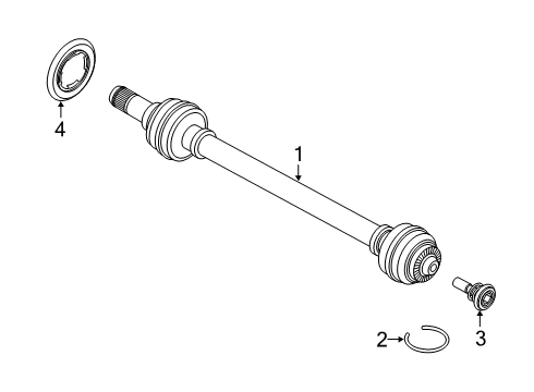 2020 Toyota GR Supra Drive Axles - Rear Axle Assembly Lock Ring Diagram for 90118-WA276