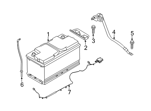 2013 Hyundai Equus Battery Wiring Assembly-Battery Diagram for 91850-3N010