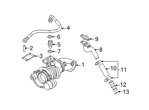 2007 Dodge Ram 2500 Turbocharger Part Diagram for R8048234AI