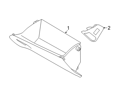 2019 Hyundai Accent Glove Box Housing Assembly-Glove Box Diagram for 84510-J0000-PKG