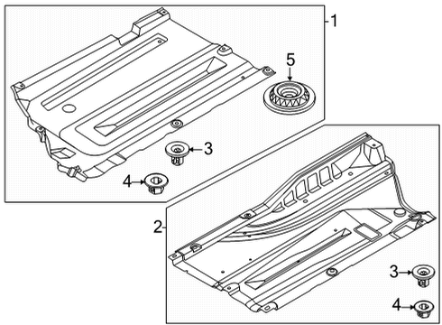 2021 Hyundai Sonata Under Cover & Splash Shields Plug-Seal Diagram for 84136-1R160
