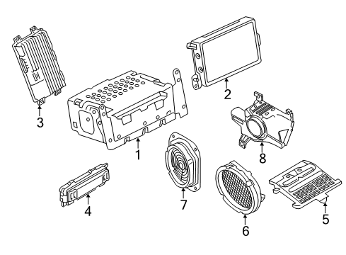 2015 Lincoln Navigator Sound System Amplifier Diagram for FL7Z-18B849-A