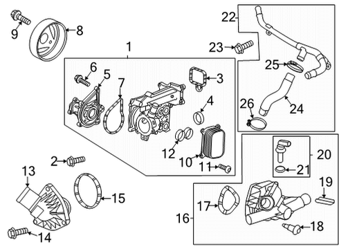 2022 Buick Encore GX Water Pump Inlet Hose Bolt Diagram for 11548169