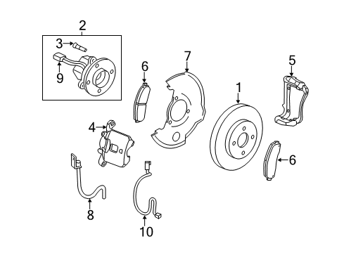 2008 Chevrolet HHR Anti-Lock Brakes Valve Asm-Brake Pressure Mod (W/ Electronic Brake Diagram for 25877767