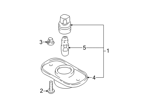 2003 Hyundai Santa Fe Bulbs Lens & Housing Assembly-License Lamp Diagram for 92510-22000