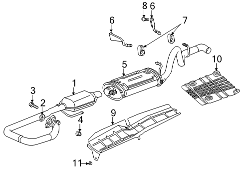 1997 Jeep Wrangler Exhaust Components Seal-Exhaust Diagram for 52005431