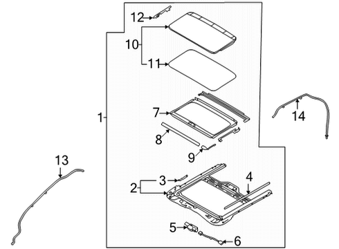 2022 Hyundai Tucson Sunroof SUNROOF ASSY Diagram for 81600-CW000-MMH