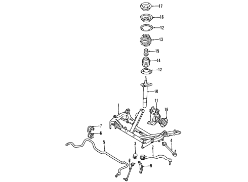 2006 BMW M5 Front Suspension Components, Lower Control Arm, Stabilizer Bar Right Carrier Diagram for 31212282880