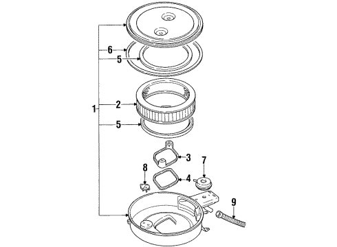 1987 Nissan D21 Filters Packing Diagram for 16547-C5500