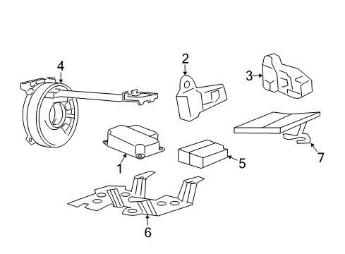 2014 Chevrolet Cruze Air Bag Components Occupant Module Diagram for 23428010