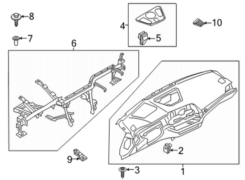2022 BMW 230i Cluster & Switches, Instrument Panel C-CLIP SHEET METAL NUT Diagram for 07149496755