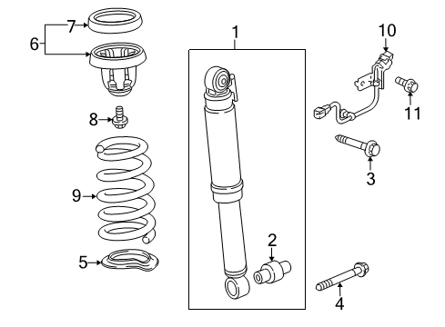 2012 Acura ZDX Shocks & Components - Rear Bush, Shock Absorber (Lower) Diagram for 52622-STX-A51