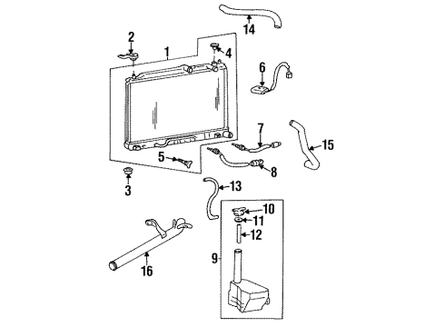 1996 Hyundai Sonata EGR System Valve & Sensor Assembly-EGR Diagram for 28480-35090