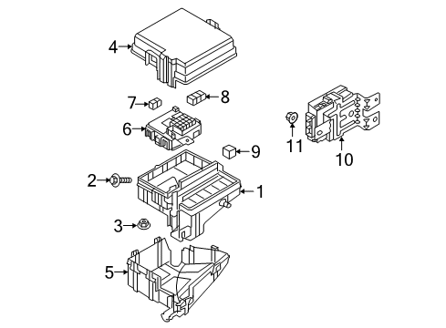 2022 Kia Sportage Fuse & Relay UPR Cover-Eng Room B Diagram for 91990D9520