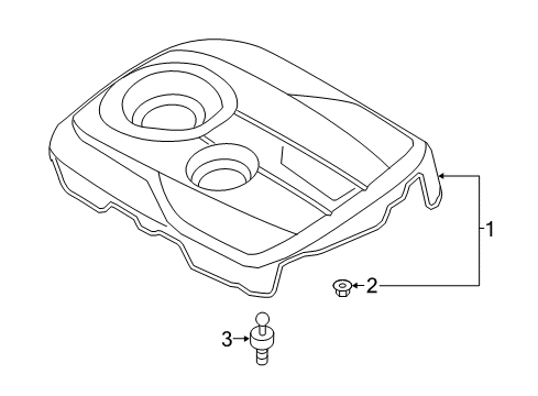 2017 Kia Optima Engine Appearance Cover Engine Cover Assembly Diagram for 292402E910