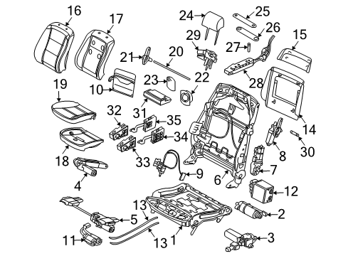 2006 BMW 760Li Heated Seats Seat Heating Switch, Rear Left Diagram for 61316918417