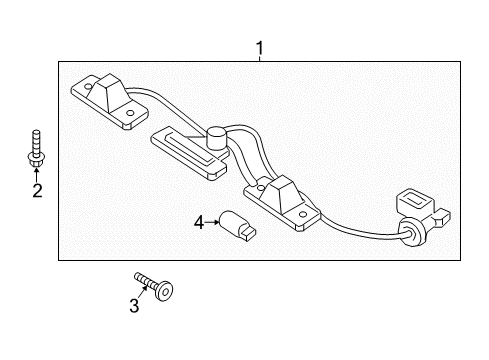 2019 Hyundai Santa Fe XL Bulbs Lamp Assembly-License Plate Diagram for 92501-B8510