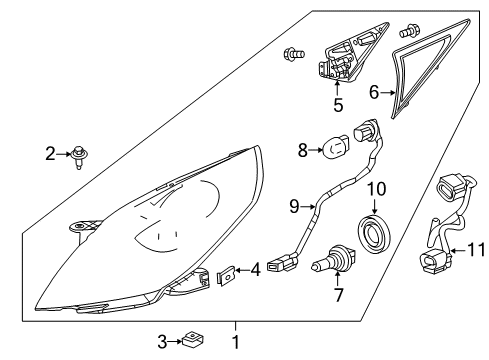 2014 Chevrolet Spark Bulbs HARNESS Diagram for 95074966