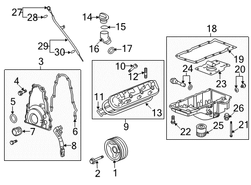 2010 Cadillac CTS Powertrain Control Front Oxygen Sensor Diagram for 19353381