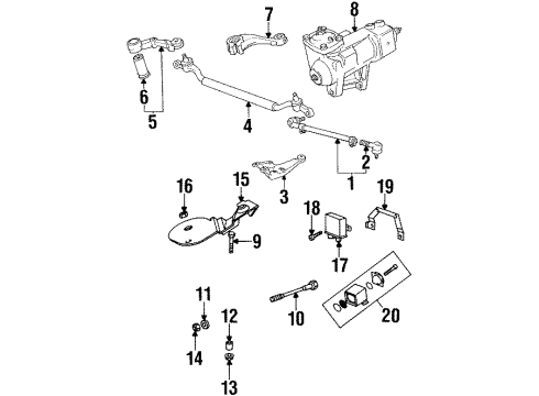 1995 BMW 840Ci Steering Column & Wheel, Steering Gear & Linkage Hex Bolt Diagram for 07119900237