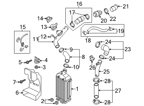 2017 Hyundai Tucson Powertrain Control INTERCOOLER Diagram for 28271-2B740