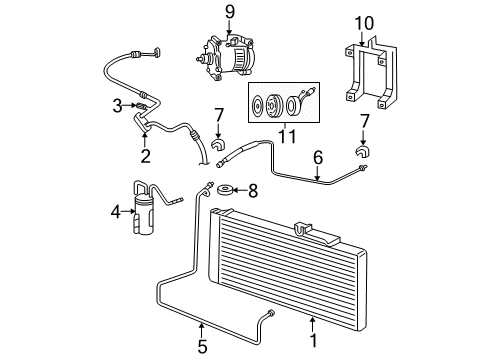 2004 Dodge Ram 2500 Air Conditioner LINE-A/C LIQUID Diagram for 55056541AC