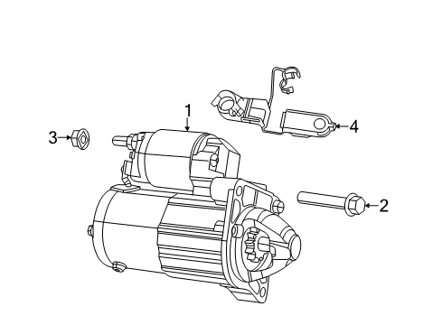 2012 Fiat 500 Starter Cover-Connector Diagram for 68073159AA