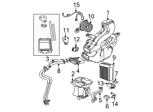2002 Chrysler Voyager Auxiliary Heater & A/C Line-Auxiliary A/C Suction Diagram for 5066520AA