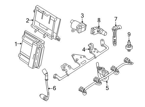 2003 GMC Savana 1500 Powertrain Control Plug Wire Diagram for 89017477