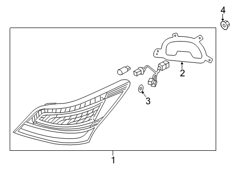 2014 Hyundai Equus Tail Lamps Pad-Sealing Diagram for 92451-3N500