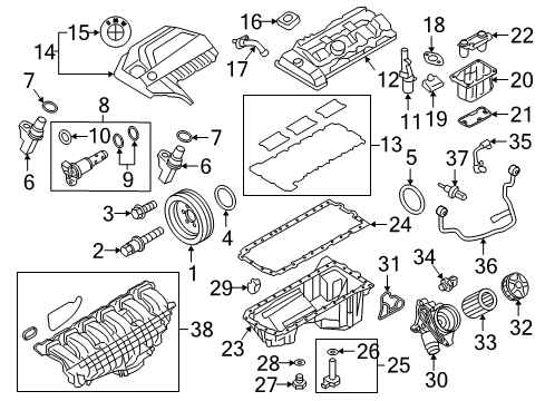 2011 BMW X3 Powertrain Control Absorber Diagram for 11127603482