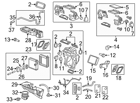 2011 Buick Enclave Air Conditioner AC Tube Seal Diagram for 13579648