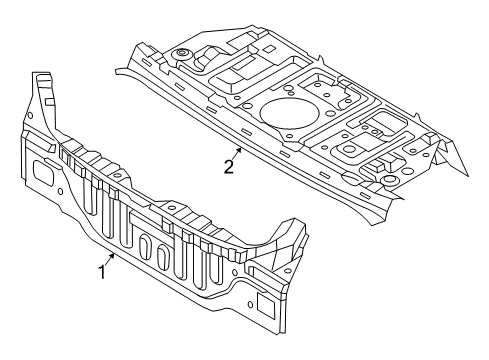 2007 Kia Amanti Rear Body Panel Assembly-Back Diagram for 691003F700