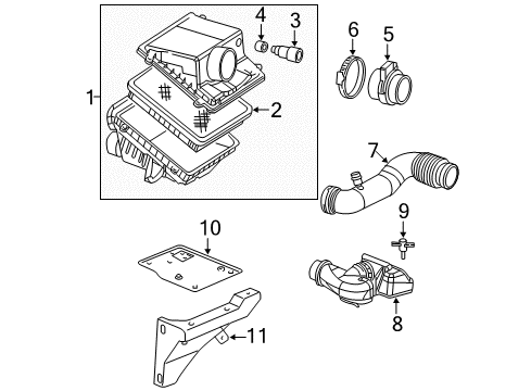 2003 GMC Sierra 1500 Filters Indicator Diagram for 15073765