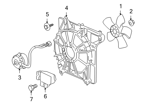 2008 Acura RL Cooling Fan Screw-Washer (4X14) Diagram for 90041-RKB-003
