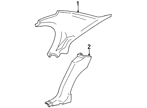 1995 Chevrolet Lumina Interior Trim - Quarter Panels PANEL, Lock Pillar Trim Diagram for 10274317