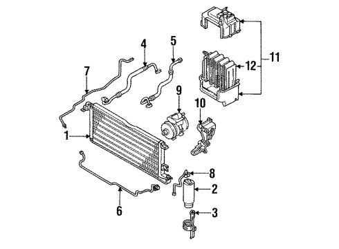 1992 Toyota Pickup Air Conditioner Hose Diagram for 88716-04031