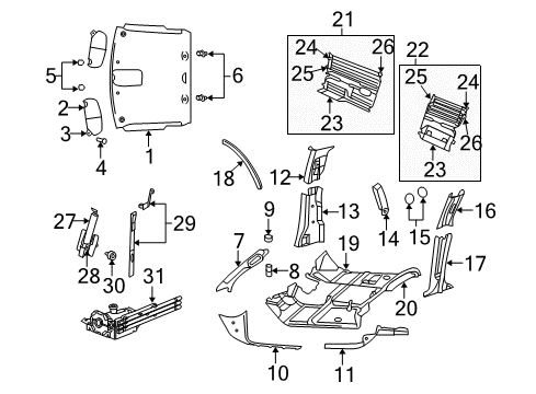 2006 Dodge Ram 1500 Interior Trim - Cab Gas Support Diagram for 5083749AA