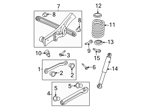 2011 Cadillac Escalade ESV Rear Suspension Rear Spring Assembly Diagram for 25783733