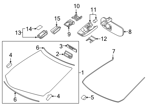 2019 Lexus RX350L Lane Departure Warning Dam Diagram for 56117-50130