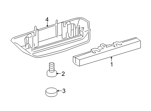 2008 Toyota Yaris High Mount Lamps High Mount Lamp Diagram for 81570-52210