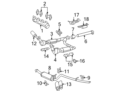 2008 Ford F-150 Exhaust Manifold Manifold Diagram for 9L3Z-9430-E