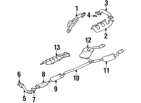 1999 Buick Riviera Exhaust Components, Exhaust Manifold Sleeve-Exhaust Pipe Adapter Diagram for 25611441
