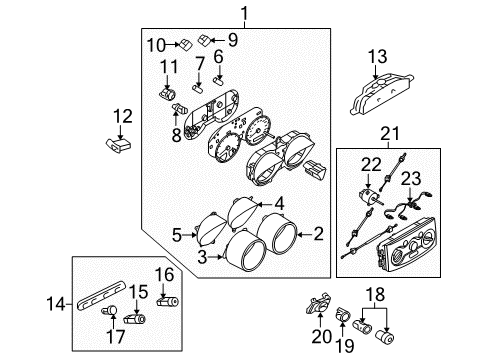 2008 Chevrolet Aveo5 Gauges Clock Asm Diagram for 96945861