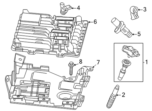 2022 Cadillac CT5 Ignition System Mount Bracket Diagram for 84942082